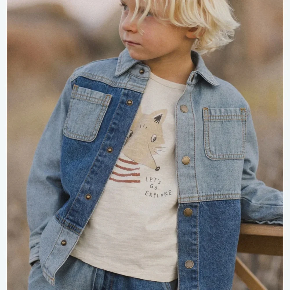 Patchwork Denim Overshirt | Rylee and Cru - Picture 2 of 4